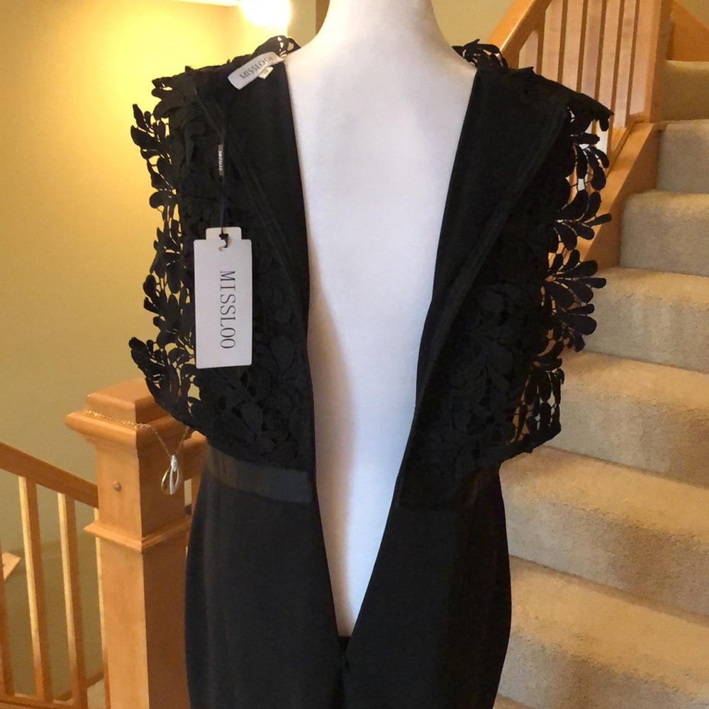Designer black Couture classic lace top dress - Picture 9 of 11